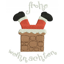 Stickdatei - Weihnachtsmann Kamin